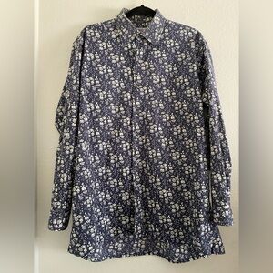 Maus and Hoffman Fabric Liberty Of London button up shirt floral men's